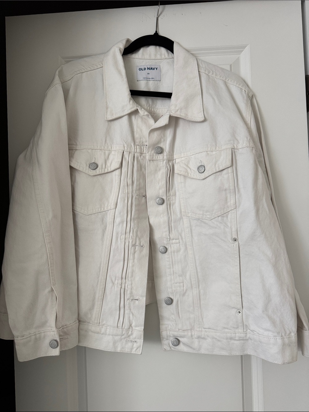 Old Navy White Denim Trucker Jacket